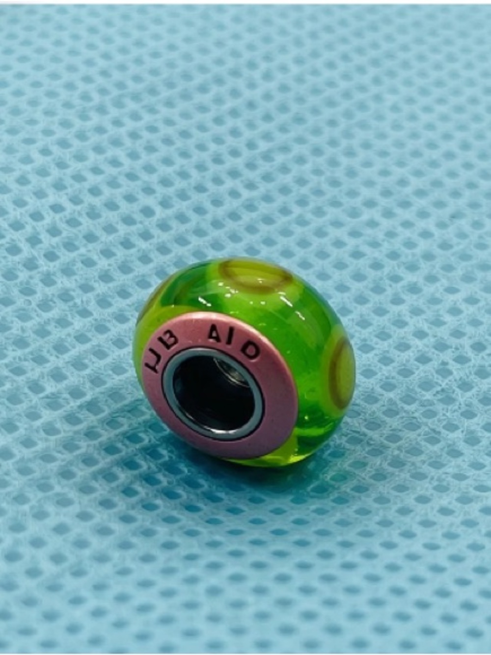 Kids Green Glass Bead Charm